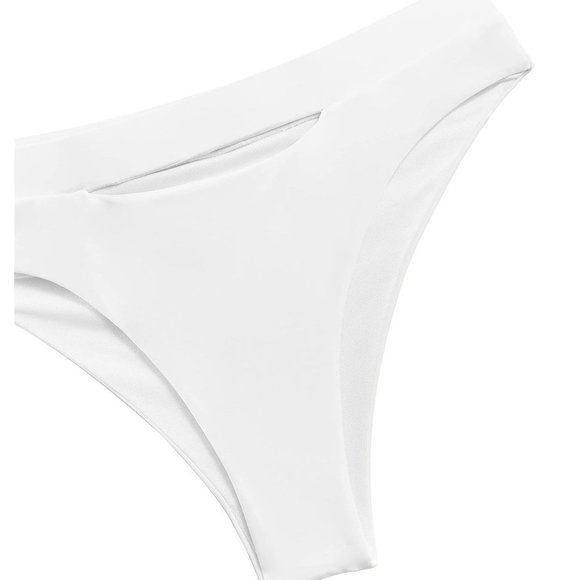 Shoulder Bikini Swimsuit Set for Women Brazilian - White - Picture 5 of 6